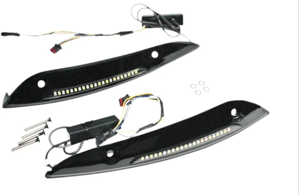 Custom Dynamics Genesis 4 Sequential LED Windshield Trim for 2015  Road Glide - Black