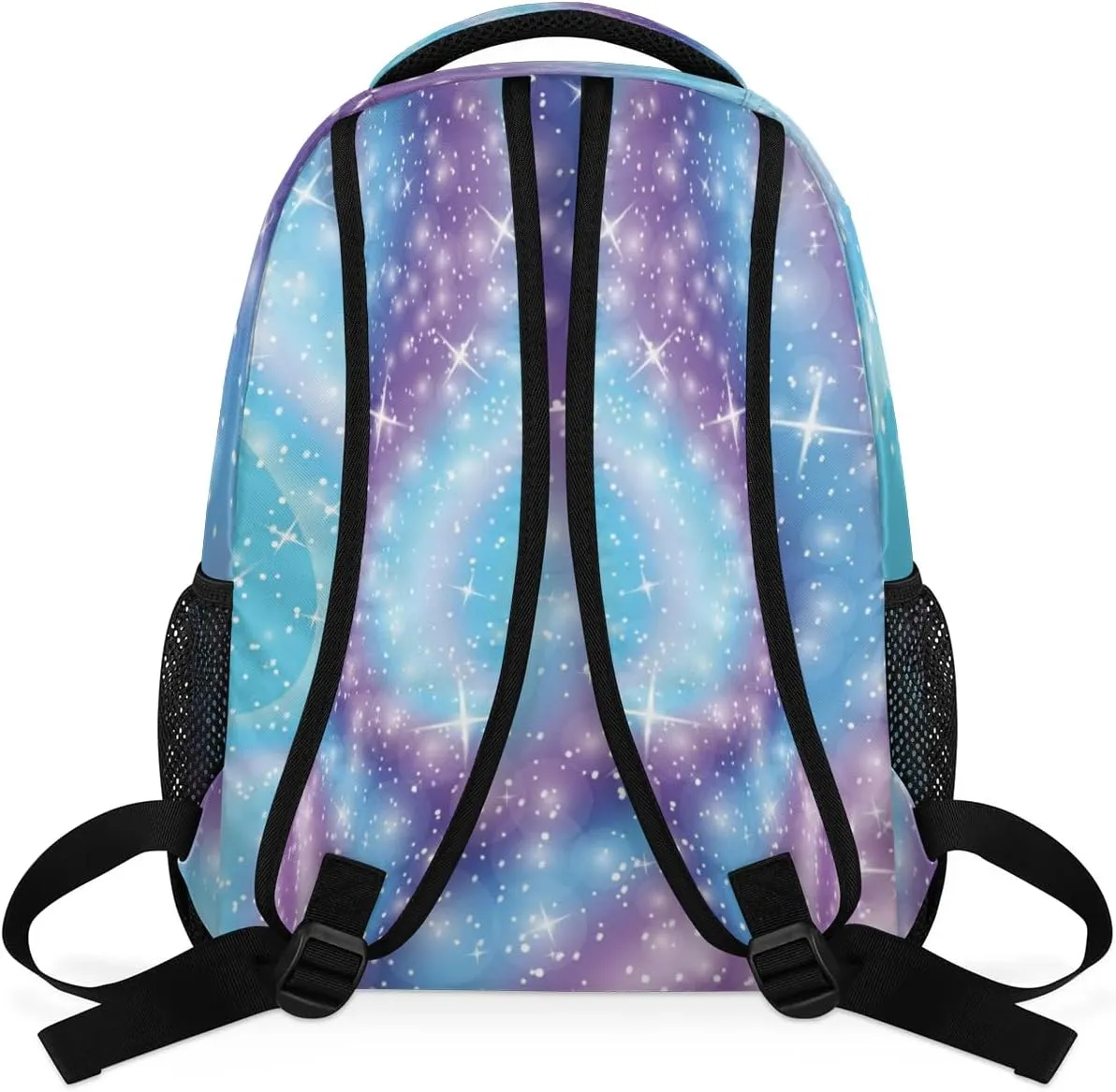 Custom Gym GYMNASTICS Backpack Personalized Shoulder Bag with Name Casual Traveling Bag Gradient Blue Purple Galaxy