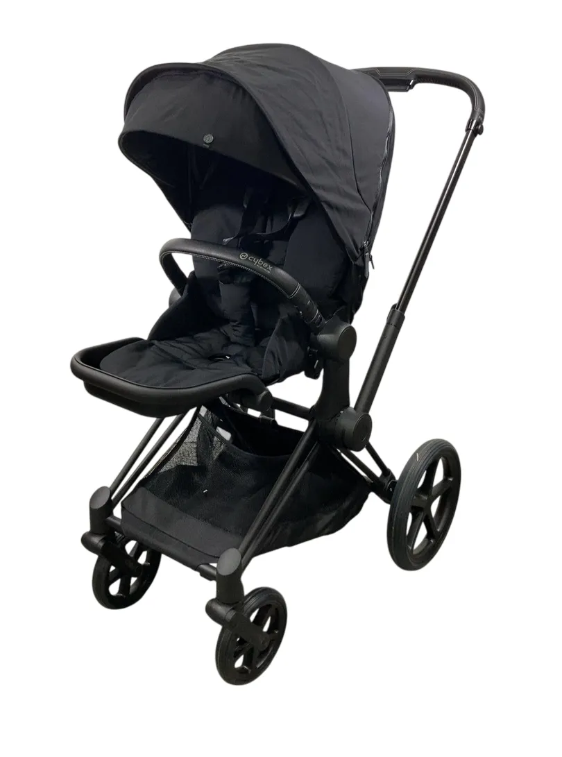 Cybex Priam4 Stroller, 2022, Deep Black, Matt Black