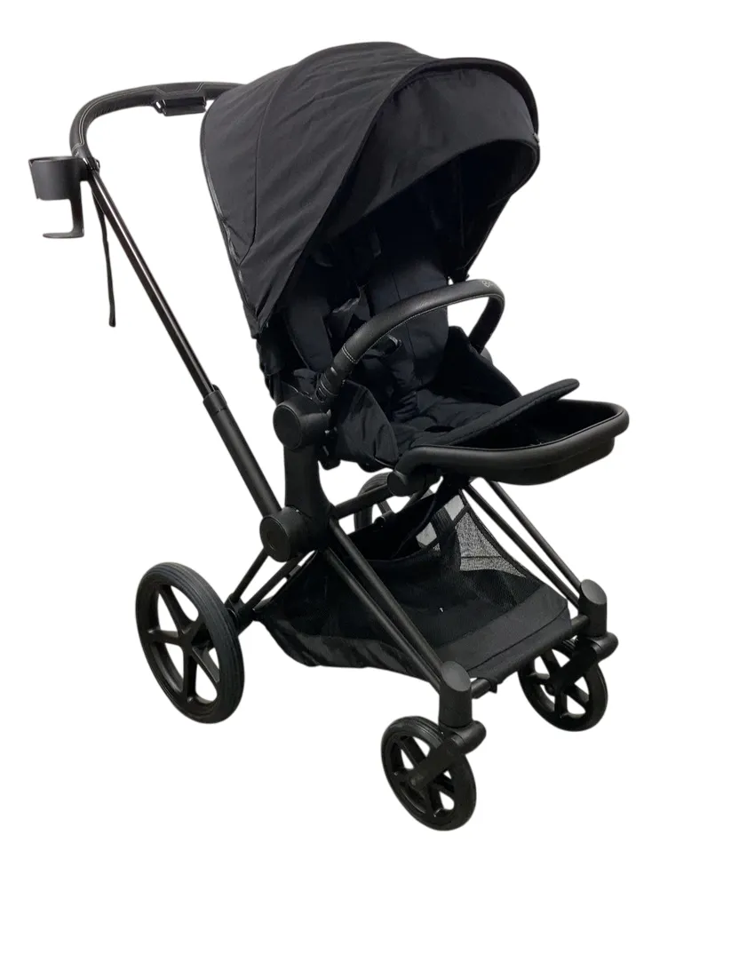 Cybex Priam4 Stroller, 2022, Deep Black, Matt Black