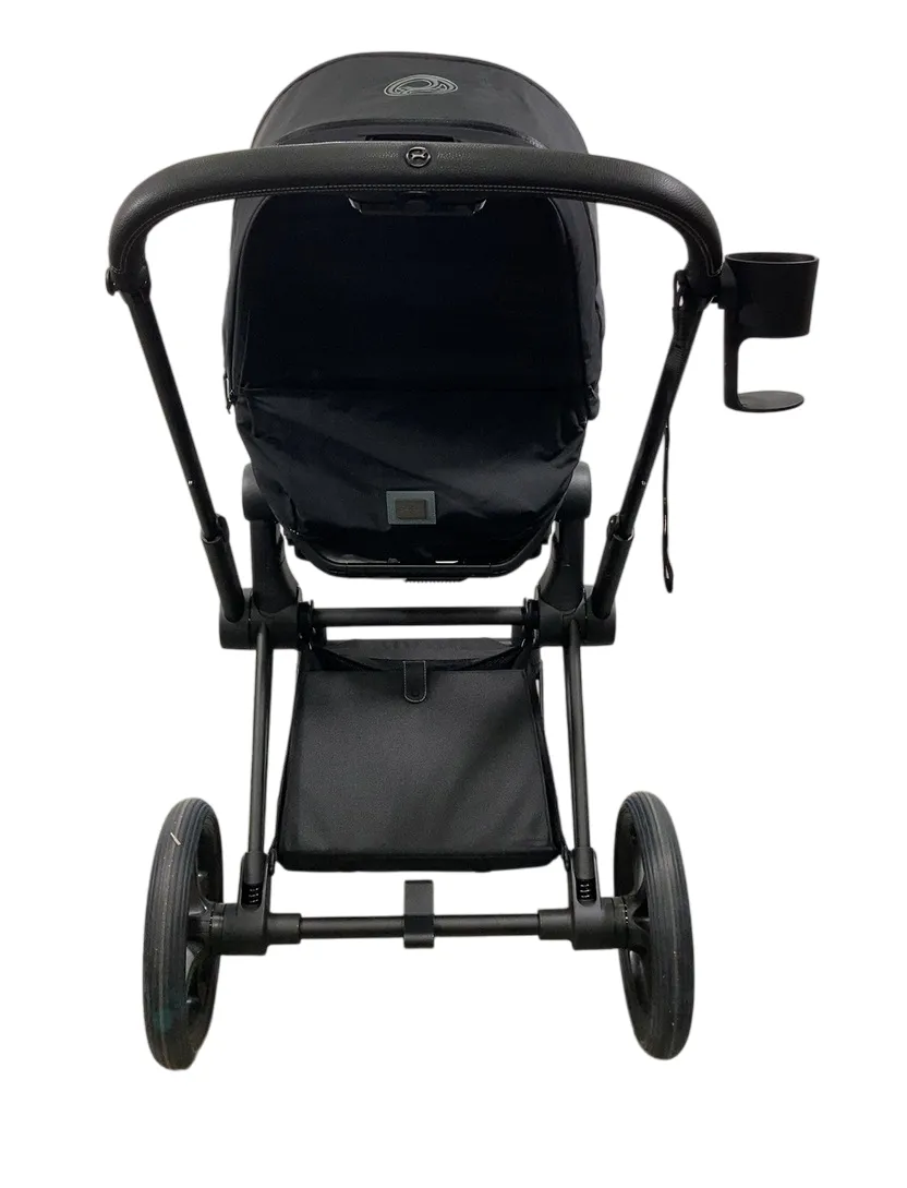 Cybex Priam4 Stroller, 2022, Deep Black, Matt Black