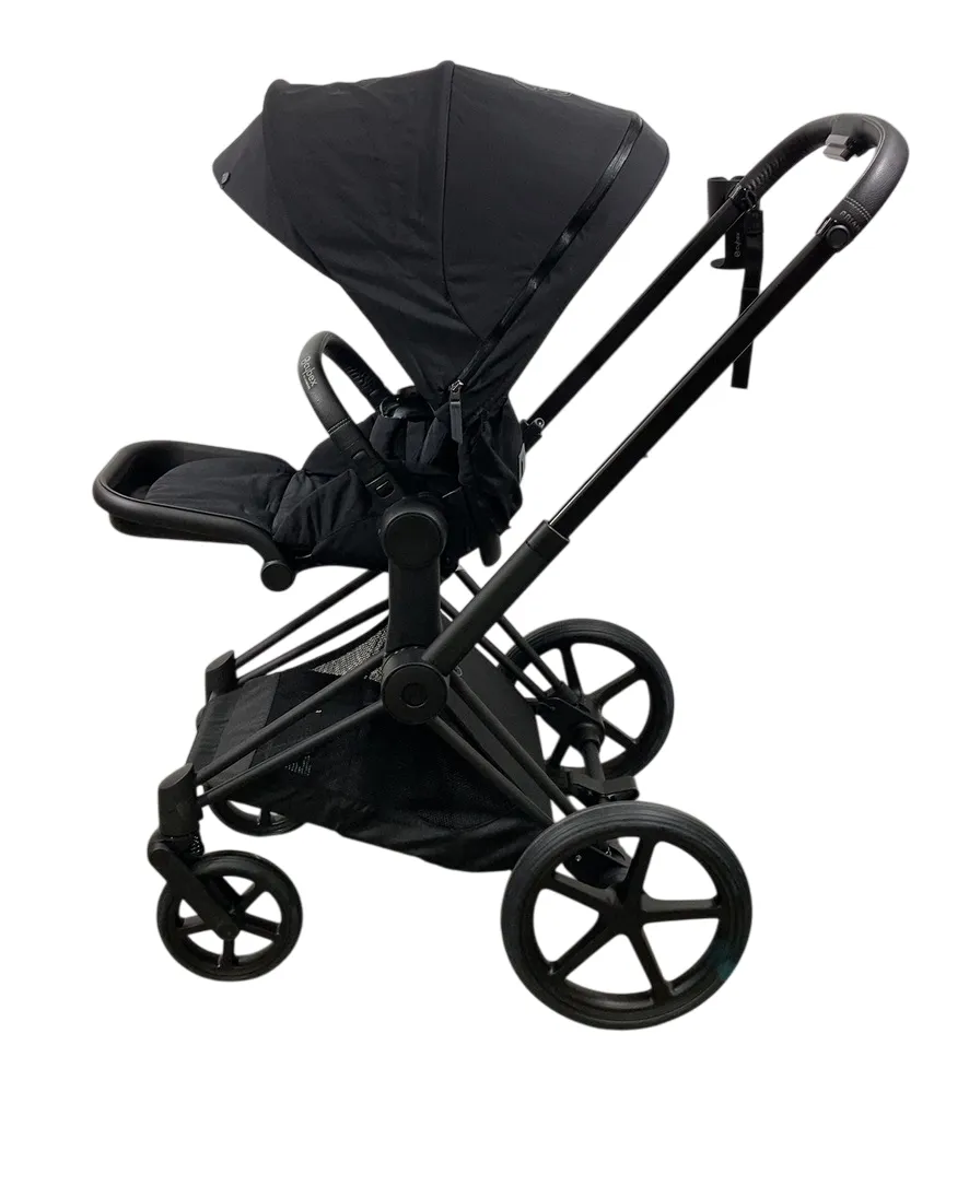 Cybex Priam4 Stroller, 2022, Deep Black, Matt Black