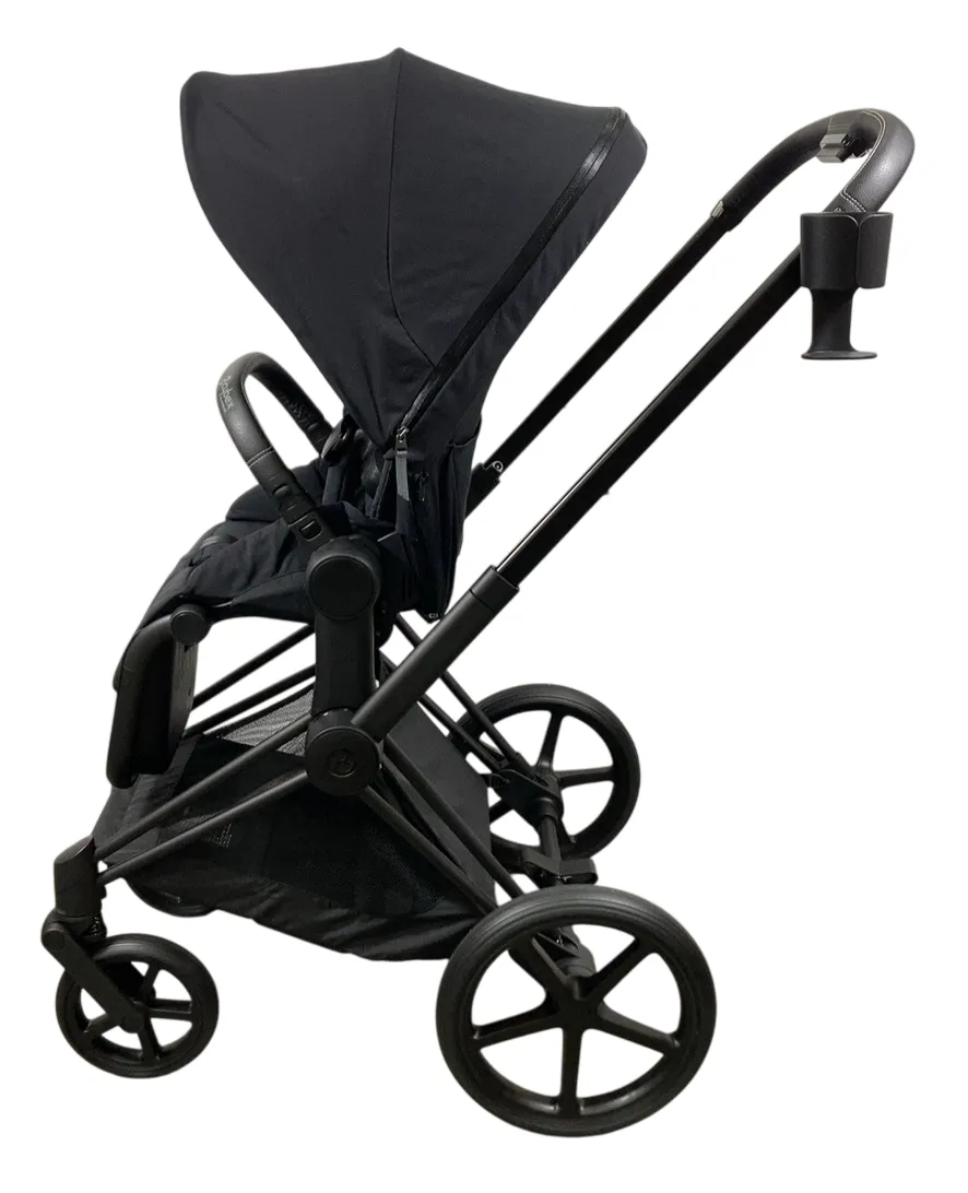 Cybex Priam4 Stroller, 2023, Deep Black, Matt Black