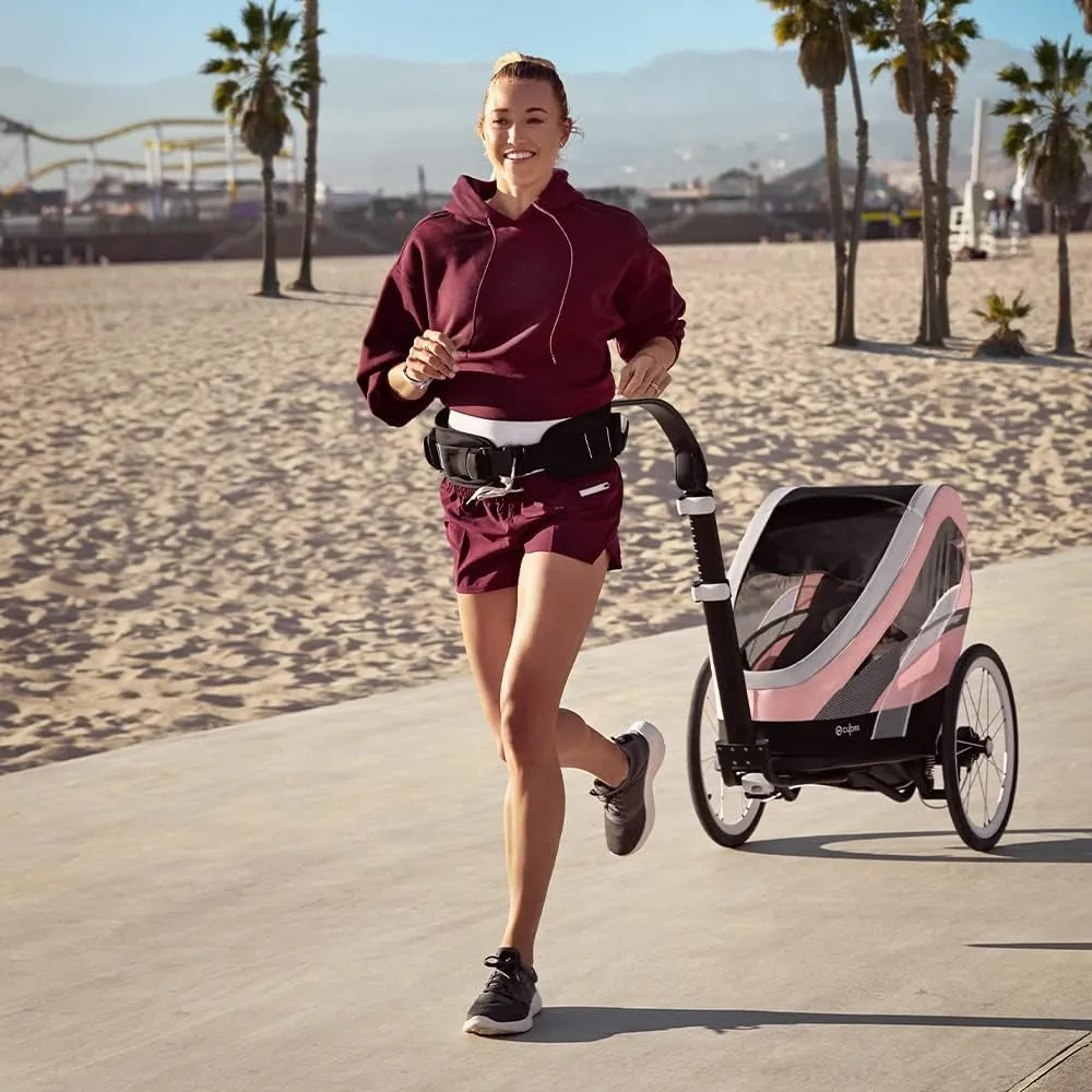 CYBEX ZENO 4-in-1 Multisport Trailer, Compact Fold, Smooth Ride Suspension and Air Filled Tires, Baby Trailer for 6 Months 