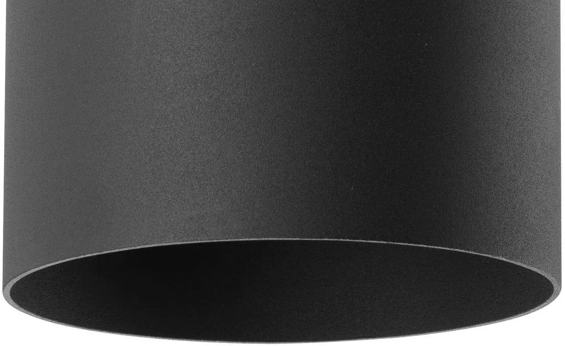 Cylinder Collection 5" Modern Outdoor Ceiling Light Black