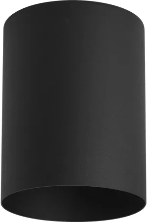 Cylinder Collection 5" Modern Outdoor Ceiling Light Black