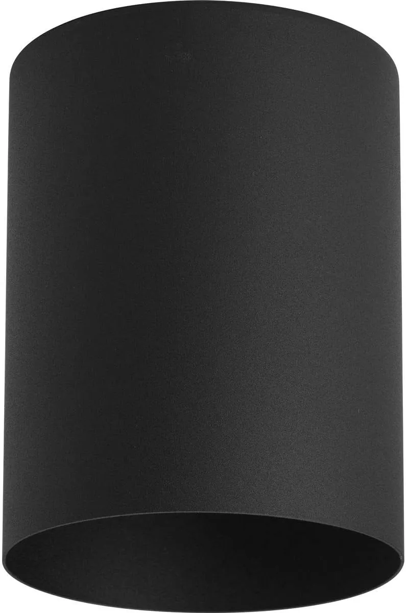 Cylinder Collection 5" Modern Outdoor Ceiling Light Black