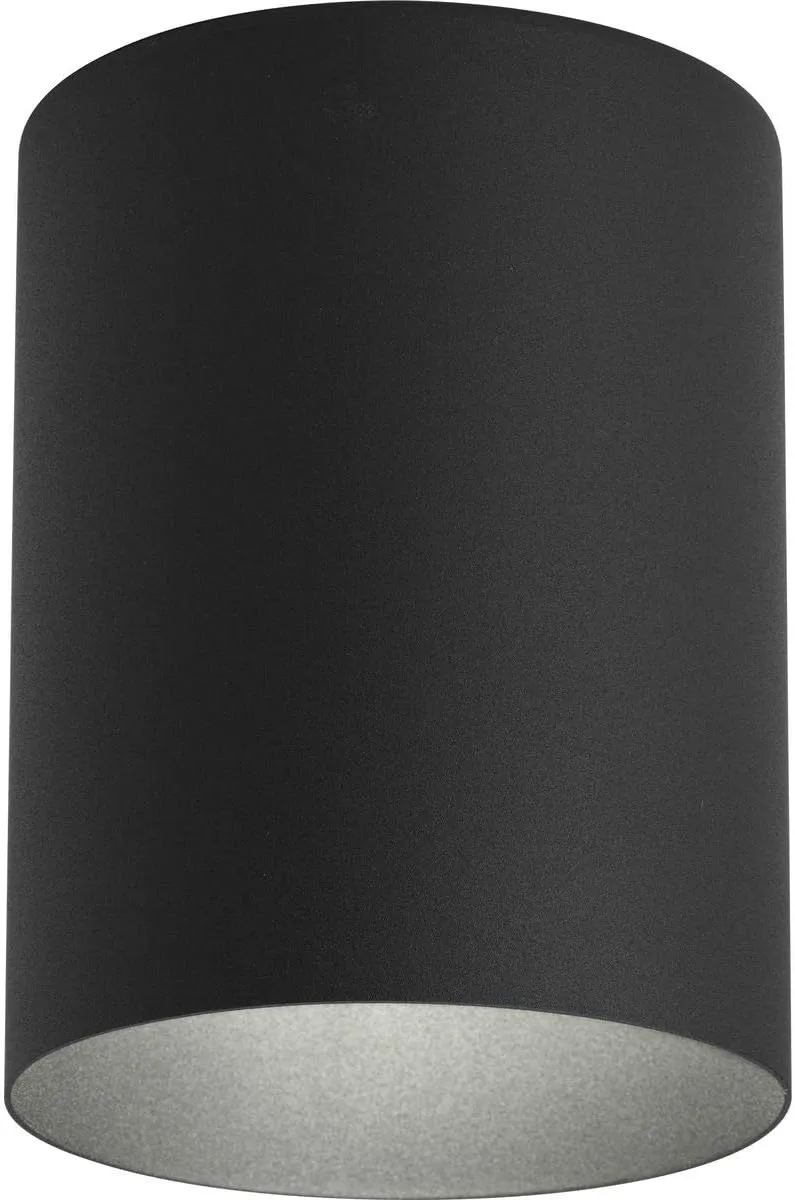 Cylinder Collection 5" Modern Outdoor Ceiling Light Black