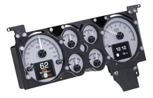 Dakota Digital 78-88 Chevy Monte Carlo Customizable Gauge Kit Silver Alloy HDX-78C-MC-S