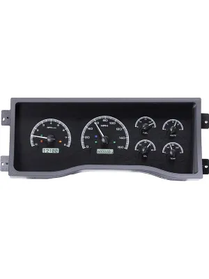 Dakota Digital 95-98 Chevy GM Full Size Pickup Truck Analog Gauge Kit Black Alloy White VHX-95C-PU-K-W