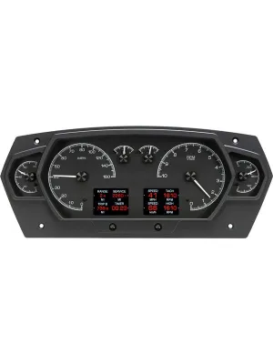 Dakota Digital HDX-2200-K Universal 6 Gauge Competition Analog HDX Gauge Instruments System Black Alloy