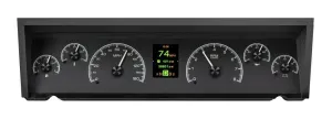 Dakota Digital HDX-77C-CAP-K Compatible with 1977-90 Chevy Caprice/Impala and 1984-86 Pontiac Parisenne HDX Analog Gauge Instrument System Black Alloy
