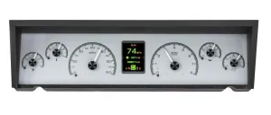 Dakota Digital HDX-77C-CAP-S Compatible with 1977-90 Chevy Caprice/Impala and 1984-86 Pontiac Parisenne HDX Analog Gauge Instrument System Silver Alloy