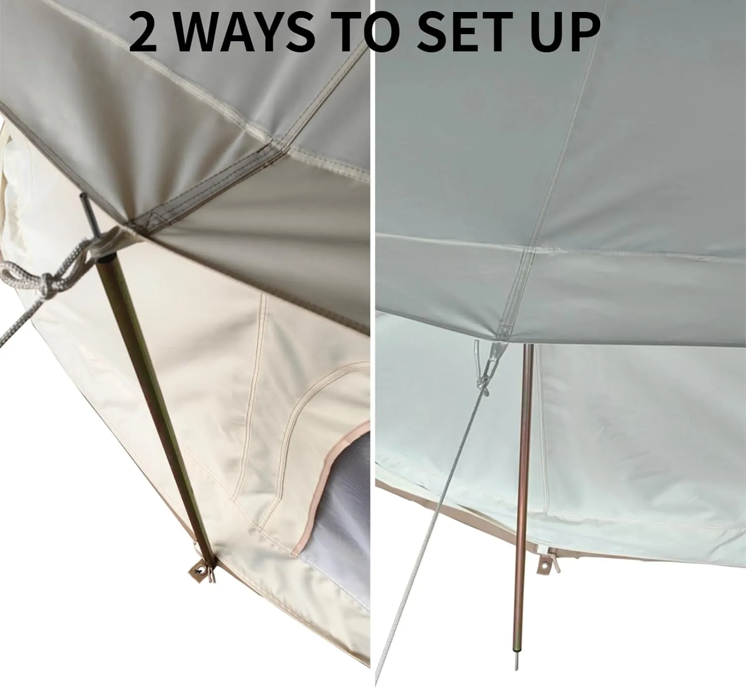 DANCHEL OUTDOOR Short Guy Poles for Canvas Bell Tent Camping, Windproof Galvanize Steel Durable Yurt Tent Unadjustable Pole Glamping Gear Accessories,80cm/31.5''