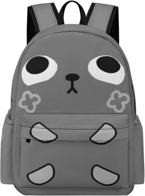 Dandy's World Backpack 16.5 Inch Single Compartment Double Shoulder Cartoon Cute Travel Backpack Lightweight (Grey-1)