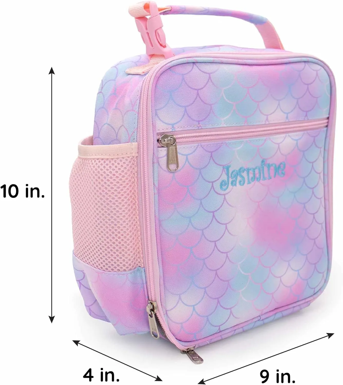 DIBSIES Personalized Adventure Collection Backpack (Mermaid Fin Backpack and Lunch Box Combo)
