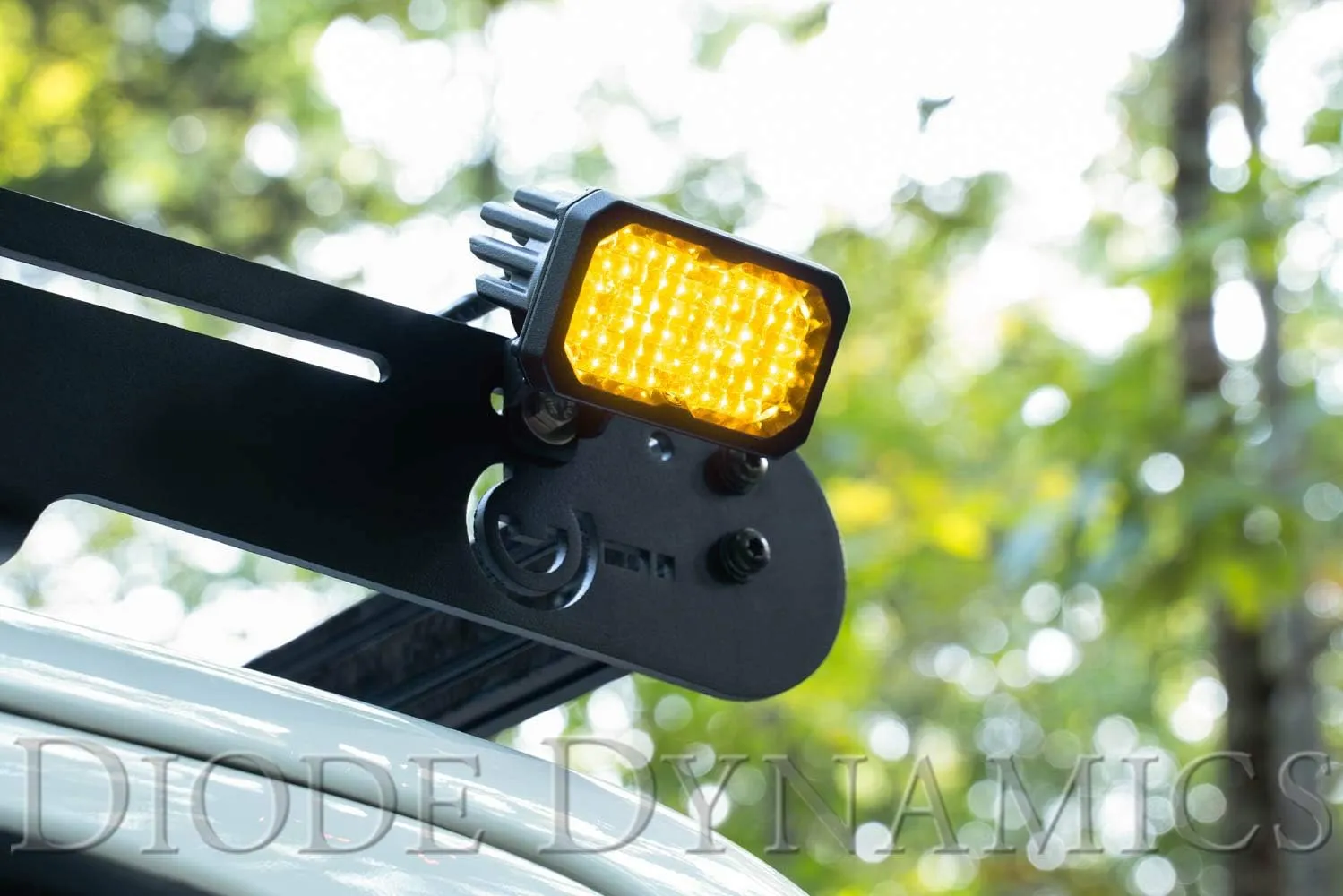Diode Dynamics SSC2 SAE Yellow Pro Standard LED Pod (pair), Flood w/Amber Backlight