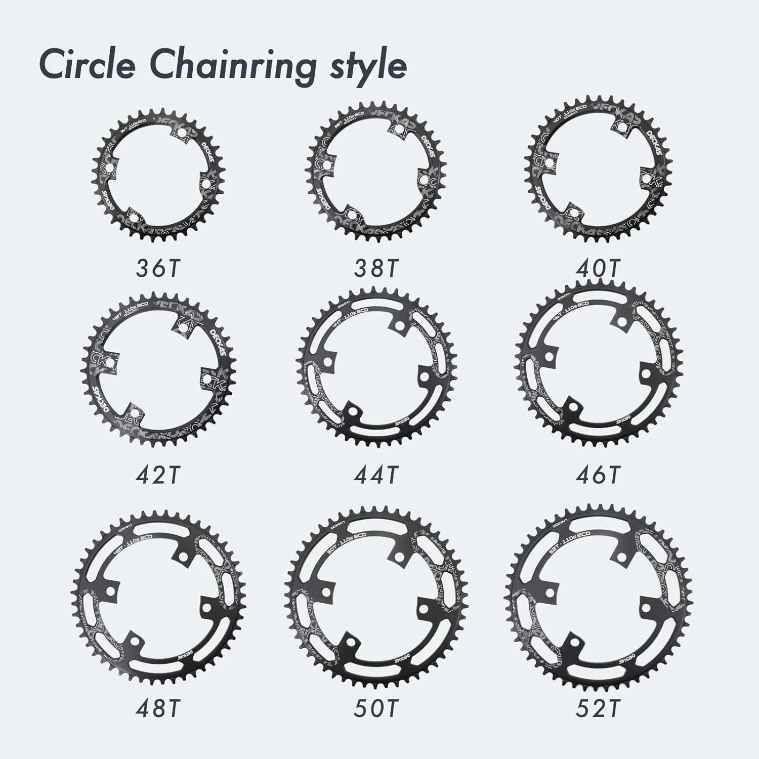 DJC Road Bike Chainring 110bcd Gravel 7 8 9 10 11 12 Speed R7100 R8100 R9200 R7000 R8000 R9100 R9000 4700 5800 6800 R2000 R3000 RX810 RX600 Dura ace Tiagra GRX 105
