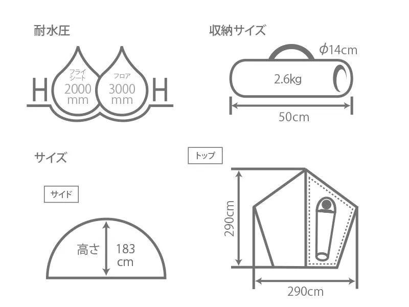 DoD Riders's One Pole 1 person Tent - Tan