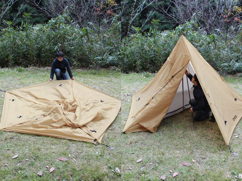 DoD Riders's One Pole 1 person Tent - Tan