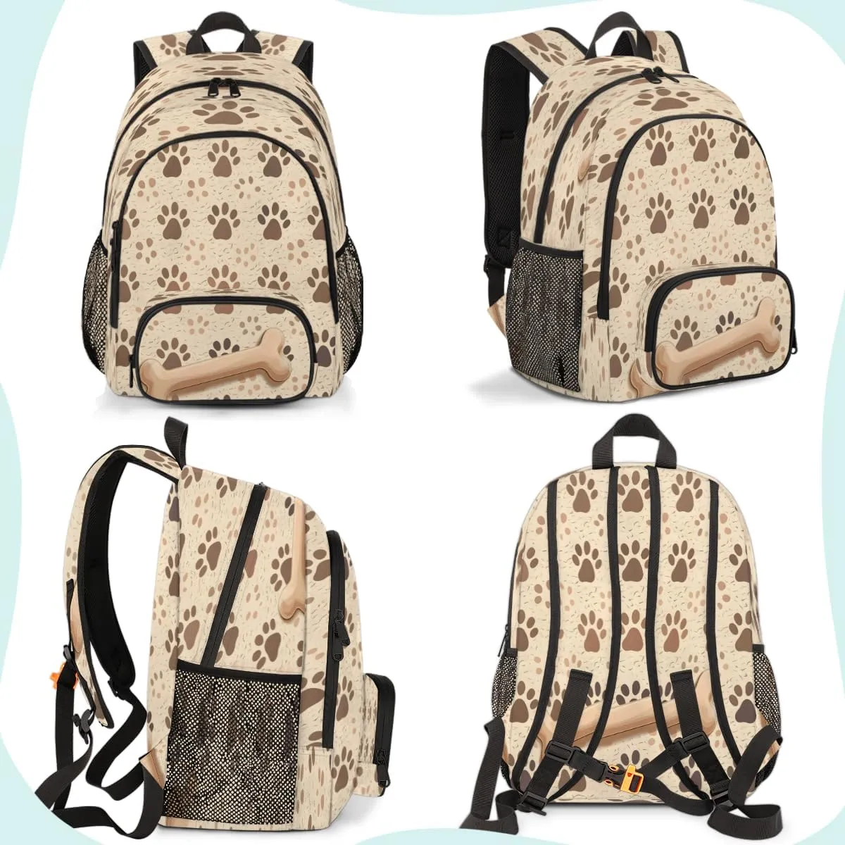 Dog Bones Paw Laptop Backpack for Women Men, Work Computer Backpacks, 18.3 Inch Large Computer Nurse Teacher Bags Travel Casual Daypack