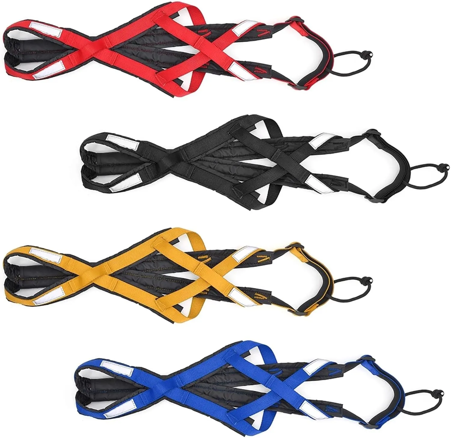 Dog Sledding Harness,Reflective Dog Sled Harness Waterproof Big Dog Sledding Harness,ES Pet Training Pull Strength Strap for Dogs Skijoring Scootering(Red,M)