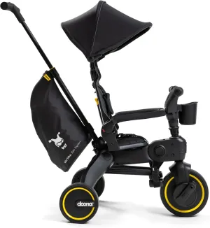 Doona Liki Trike, Midnight Edition - 5-in-1 Compact, Foldable Tricycle - Suitable for Toddlers 10 to 36 Months