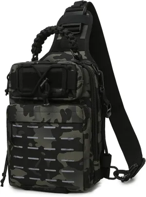 doorslay Fishing Backpack Fishing Sling Bag Fishing Backpack with Rod Holder Fishing Tackle Storage Bag Lightweight Outdoor Fishing Bag Backpack Shoulder for Fishing, Hiking, Hunting, Camping