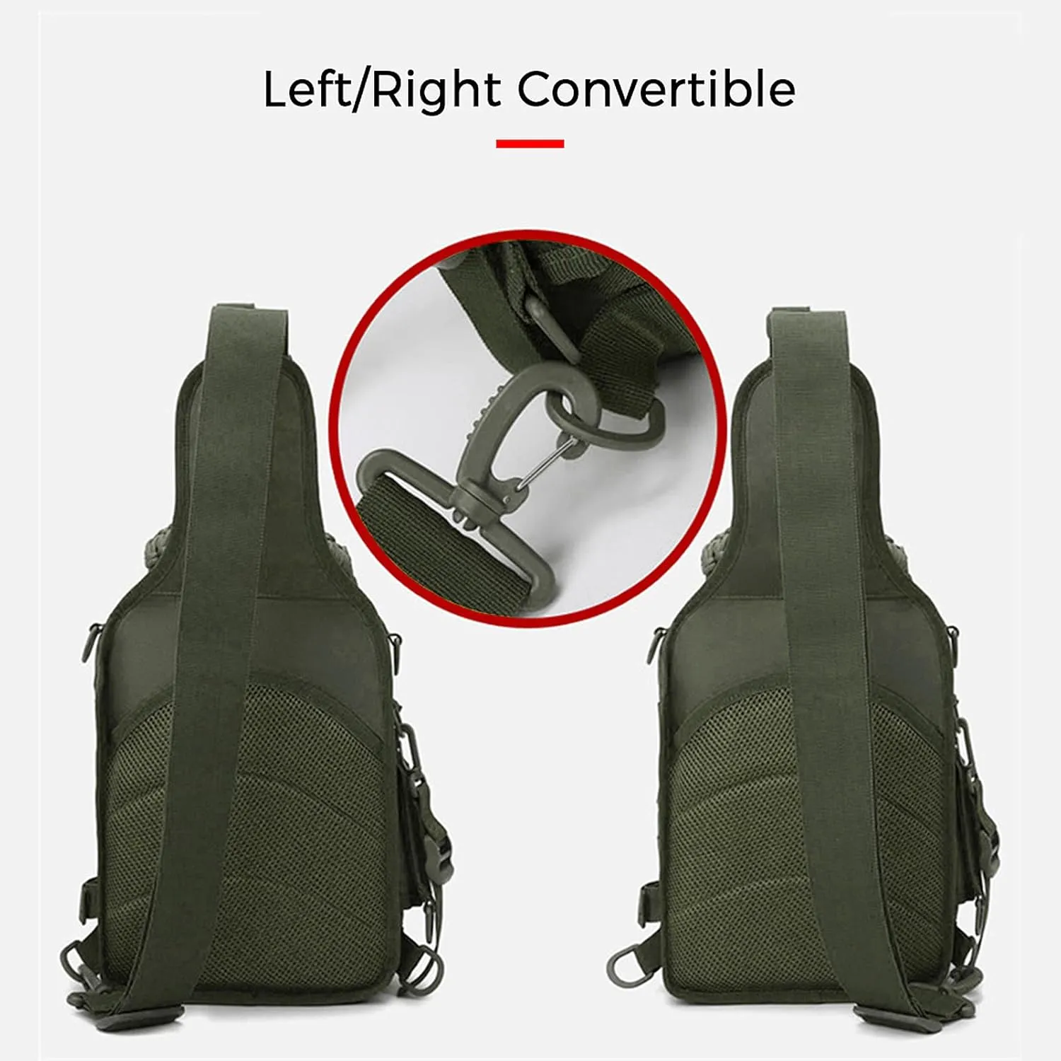 doorslay Fishing Backpack Fishing Sling Bag Fishing Backpack with Rod Holder Fishing Tackle Storage Bag Lightweight Outdoor Fishing Bag Backpack Shoulder for Fishing, Hiking, Hunting, Camping