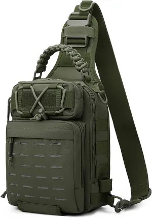 doorslay Fishing Backpack Fishing Sling Bag Fishing Backpack with Rod Holder Fishing Tackle Storage Bag Lightweight Outdoor Fishing Bag Backpack Shoulder for Fishing, Hiking, Hunting, Camping