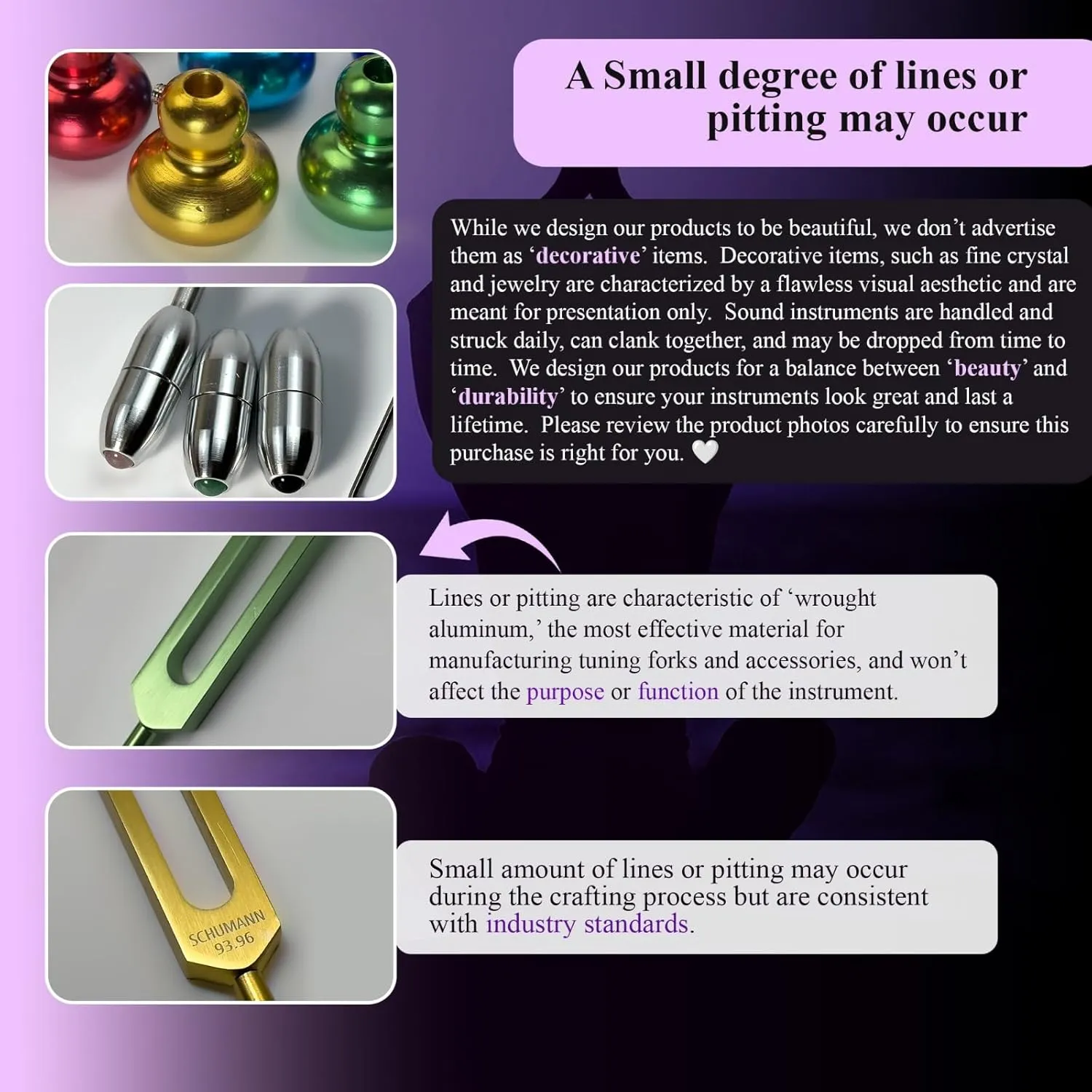 Earth Star 68.05 Hz (9th) Tuning Fork with Hematite Gemstone Boot for Grounding, Relaxation, Chakra Alignment - Sound Therapy and Biofield Harmonization - Gray