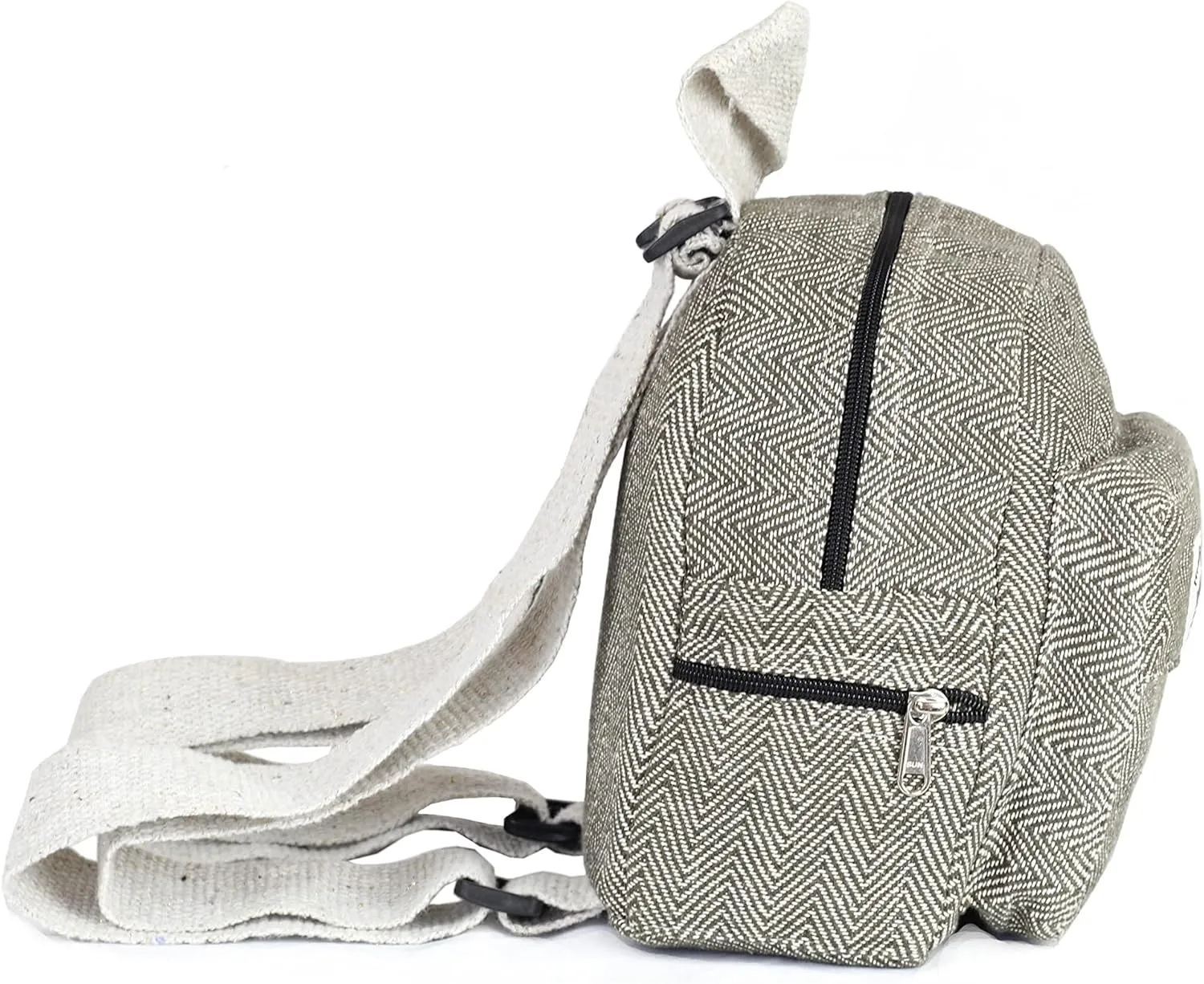Eco Friendly Set Of Hemp Mini Backpack   Coin Purse Cute Light Weight Hemp Bag For women Girl (Dark Green)