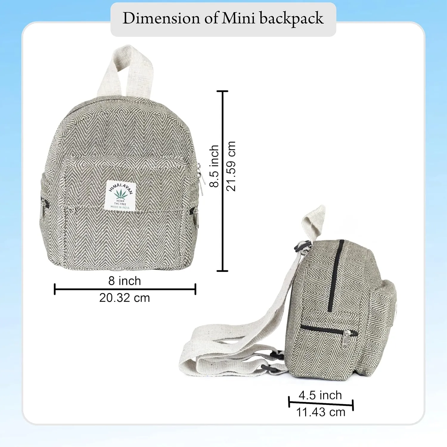 Eco Friendly Set Of Hemp Mini Backpack   Coin Purse Cute Light Weight Hemp Bag For women Girl (Dark Green)