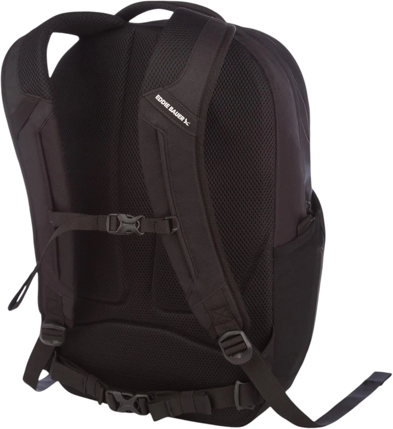Eddie Bauer Trail Ends Backpack 28L | Laptop Sleeve | EDC | Work | Commuting | Side Pockets | Padded Shoulder | Mesh Back, Black