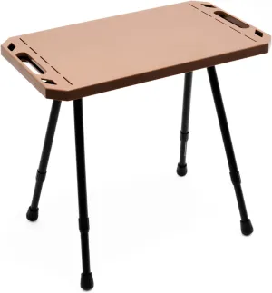 Ejoyous Foldable Camping Table, Aluminum Alloy Folding Table Adjustable Height Picnic Desk Outdoor Camping Gear for Tailgate Beach Camp (Khaki)