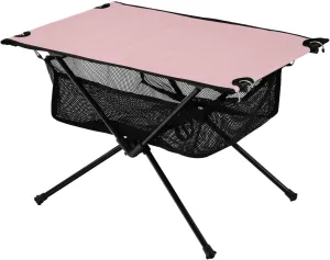Emelivor Light Pink Folding Camping Table Portable Beach Table with Carry Bag Small Camp Tables for Camping Fishing Picnic Garden Outdoor