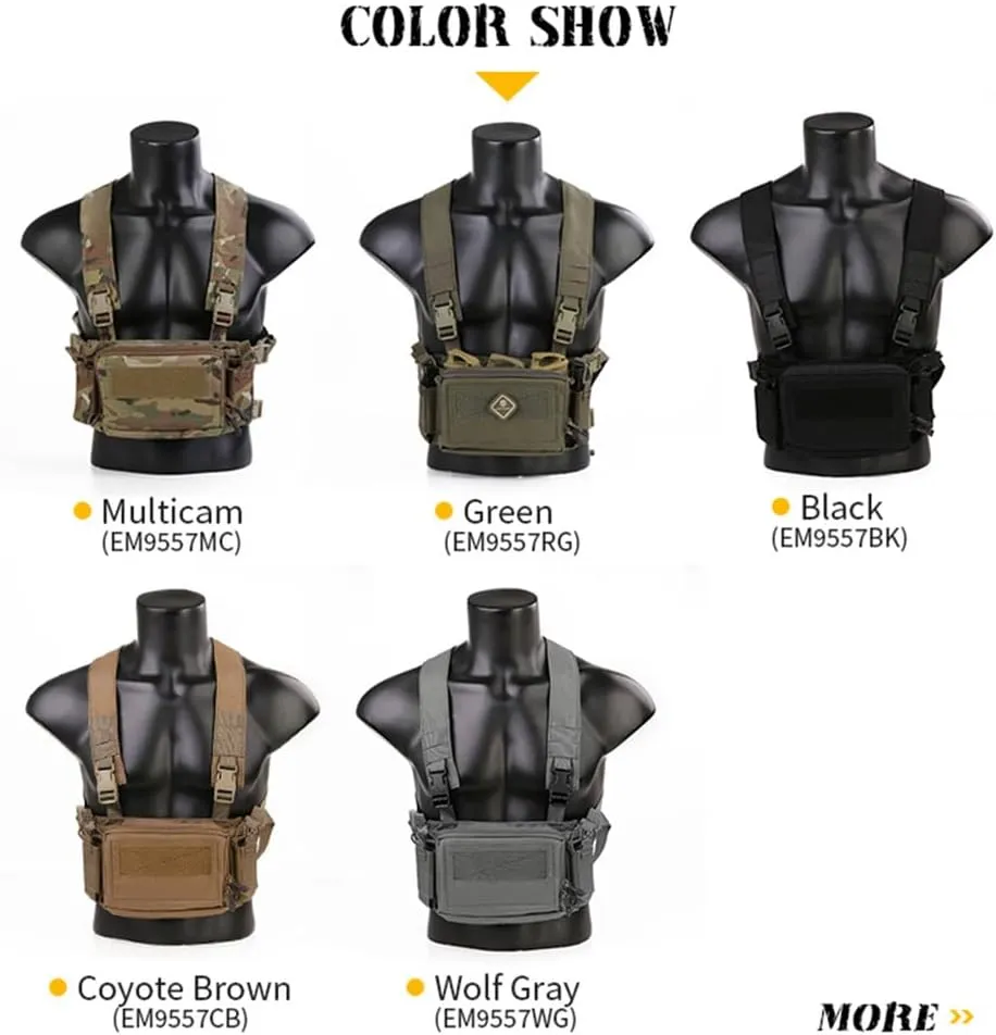 emersongear D3CR Micro Chest Vest,Mini Style,Compatible with Chest Strap/Tac Backpack/Tac Vest,Unisex