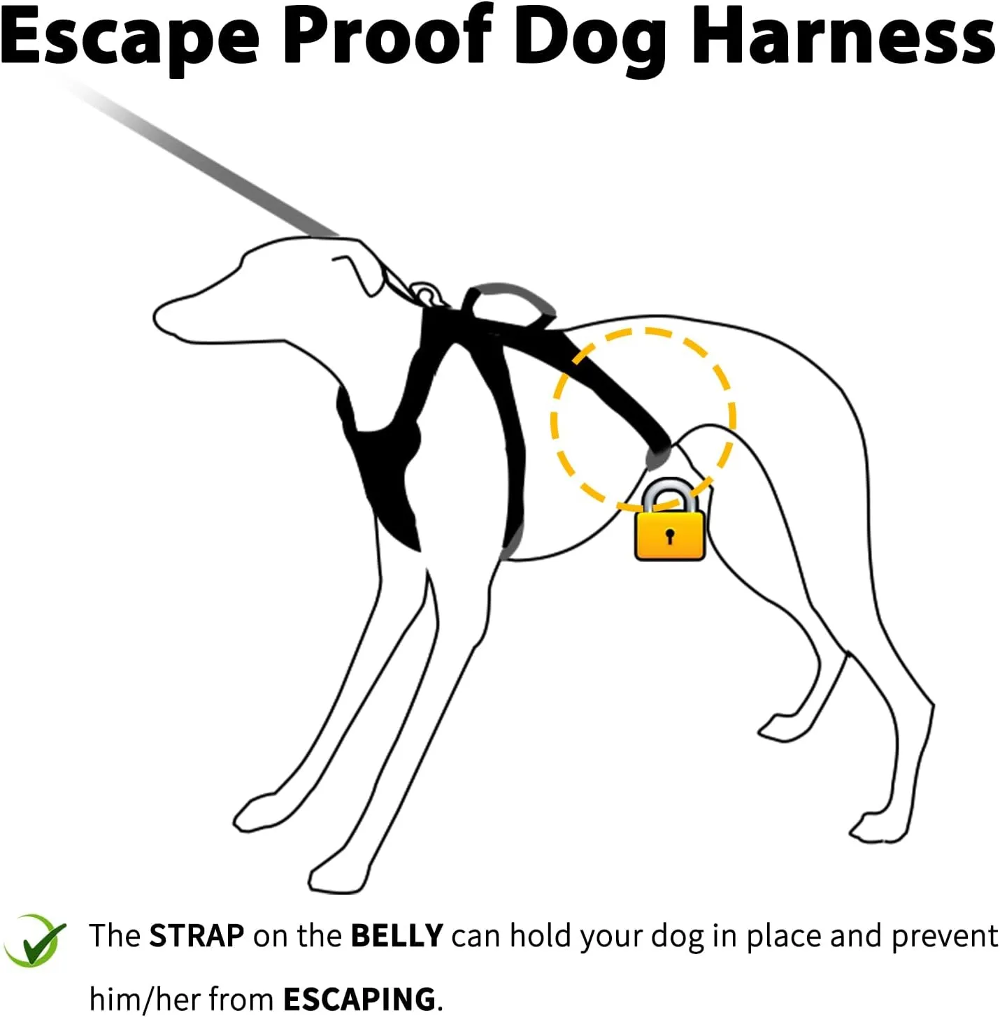 Escape Proof Dog Harness, No Pull Reflective Harness with Lift Handle,Adjustable Pet Vest with Front and Back Leash Clips for Small Medium Large Dogs Walking Hiking Training(Lavender Purple,L)