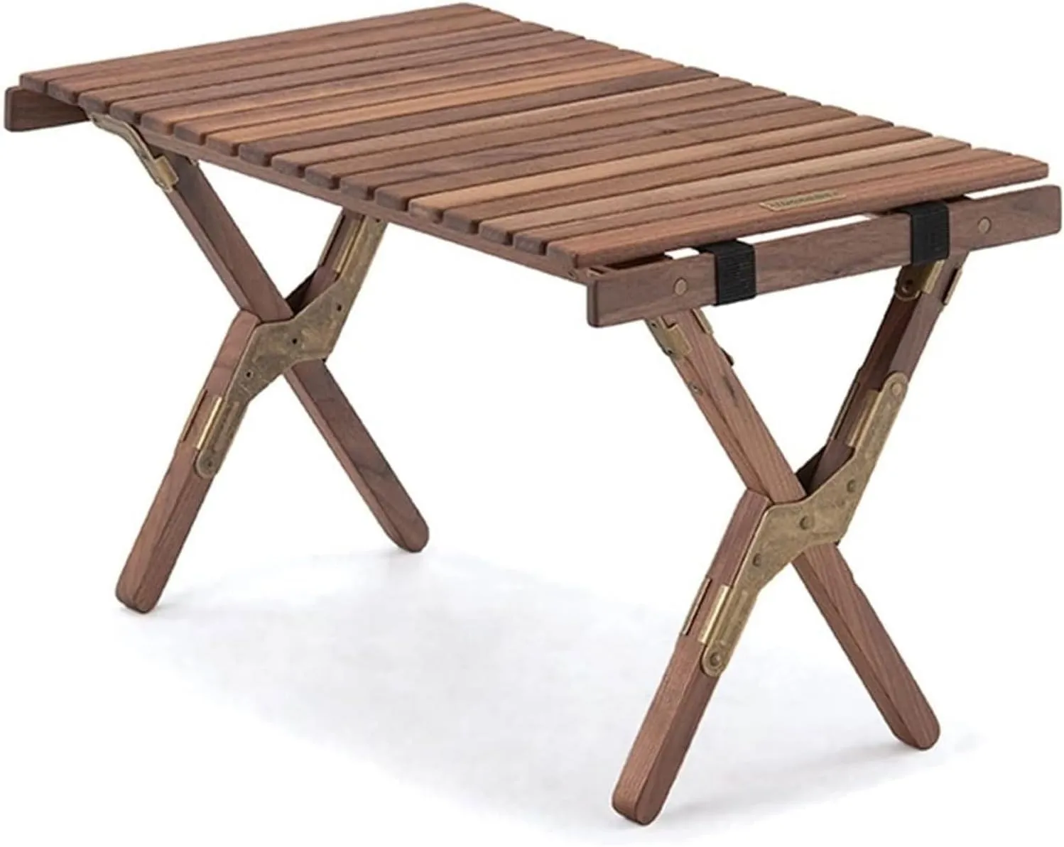 esmen Portable Camping Table,Outdoor Solid Wood Picnic Table,Roll Up Folding Table with Storage Bag for Beach,Camping,Picnic,Travel