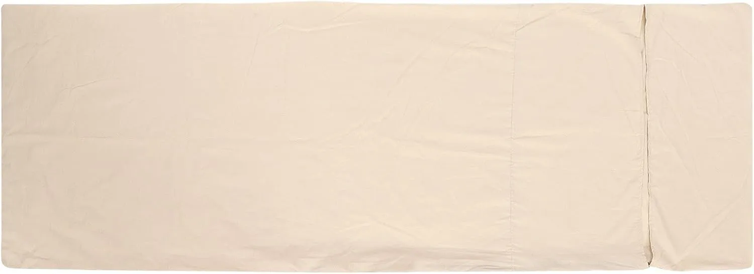 EVTSCAN Cotton Sleeping Bag Liner, Ultra Light and Breathable, Side Zipper Design, Machine Washable, Ideal for Travel, Camping, Backpacking, Hostels
