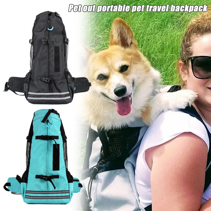 Expandable Pet Backpack Carrier Breathable Travel Bag