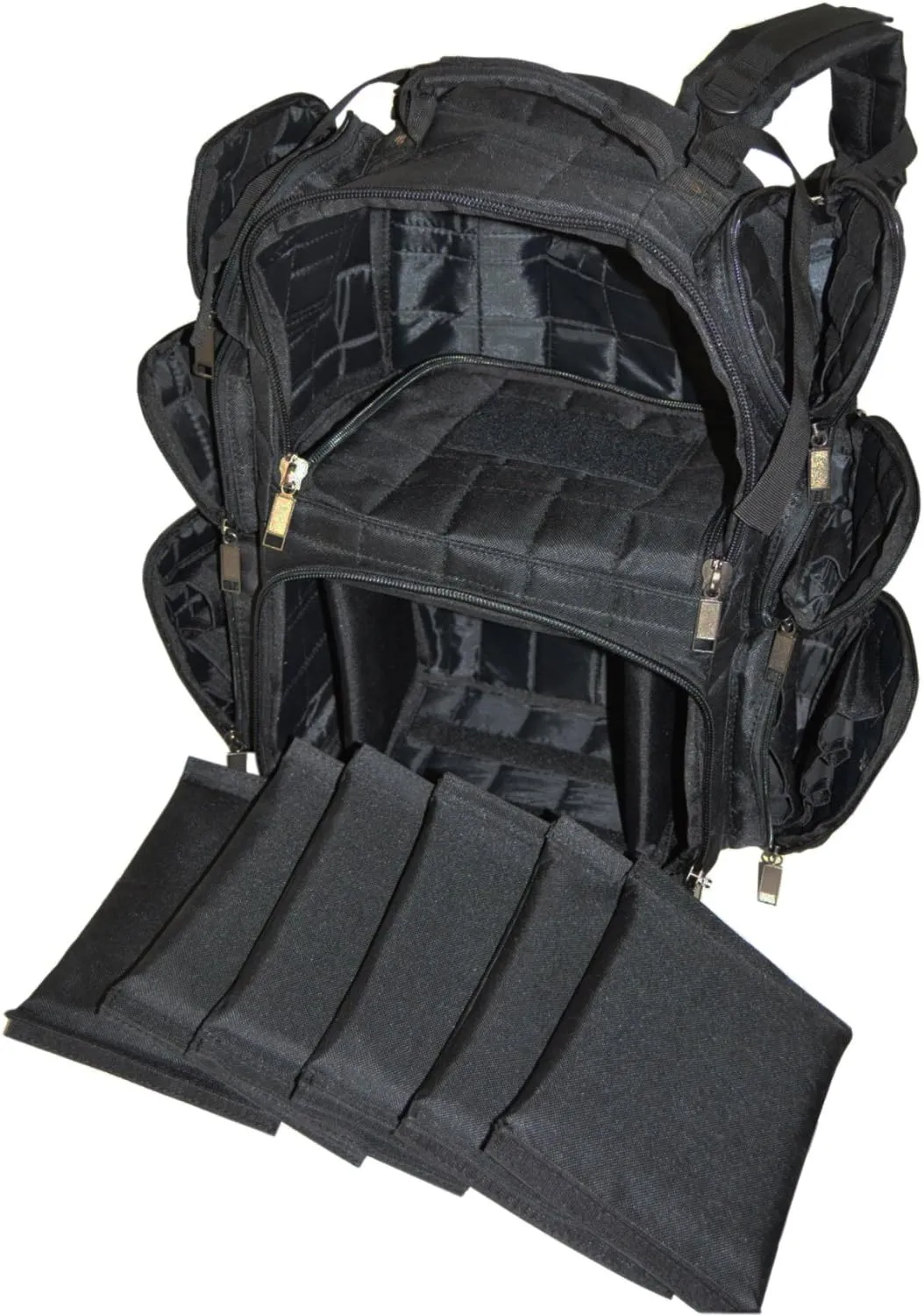 Explorer Tactical Heavy Duty Range Backpack With Adjustable Compartments R4 Black