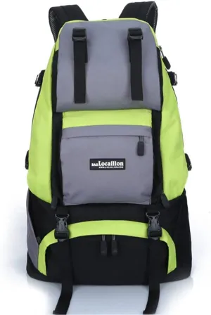 Eysee 40L Backpack, Canvas Camping Hiking Backpack, Trekking Backpack, Men Travel Bag, Khaki, 32 cm (L)*53 cm (H)*22 cm (W)