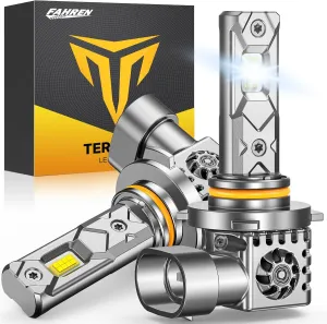 FAHREN 2025 Upgraded 9005 Bulb, Latest & Brightest 34000LM 900% Brighter Real 1:1 Stock Bulb Size HB3 Fog Bulbs, 6500K White, IP68 Waterproof, Pack of 2