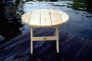 Farmhouse Round Wood Coffee Table