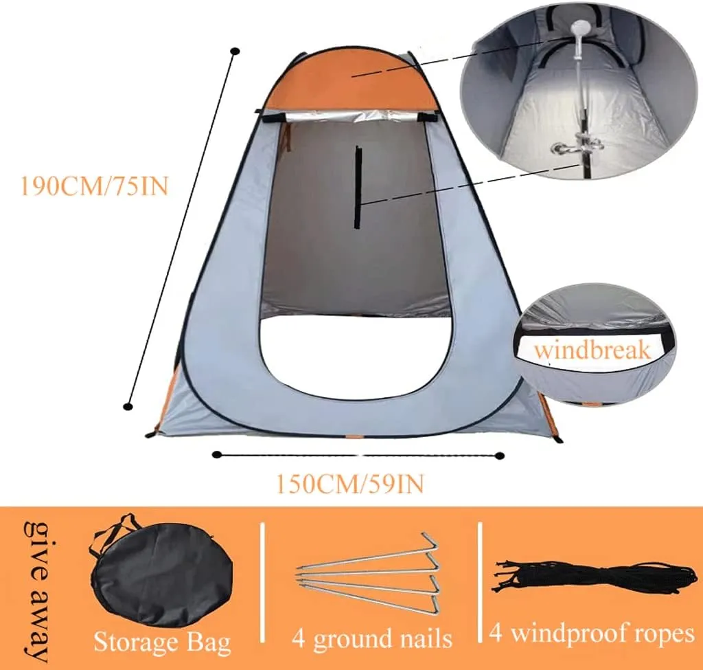 Fashion Temporary Portable Changing Room Simple Freestanding Outdoor Changing Room Tent Pop Up Changing Room Tent for Fishing Camping Modern