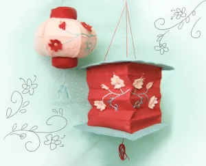 Felt Hanging Lanterns, felt plush Sewing Pattern