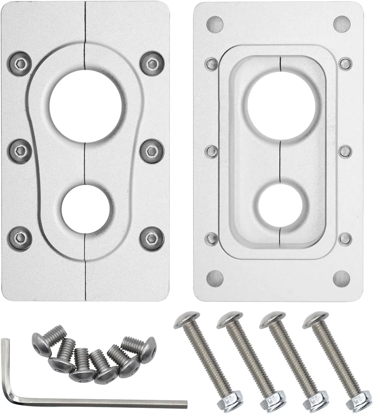 Firewall Pass-Through Bracket for Holley Terminator X Max, Billet Aluminum (Silvery)