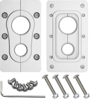 Firewall Pass-Through Bracket for Holley Terminator X Max, Billet Aluminum (Silvery)