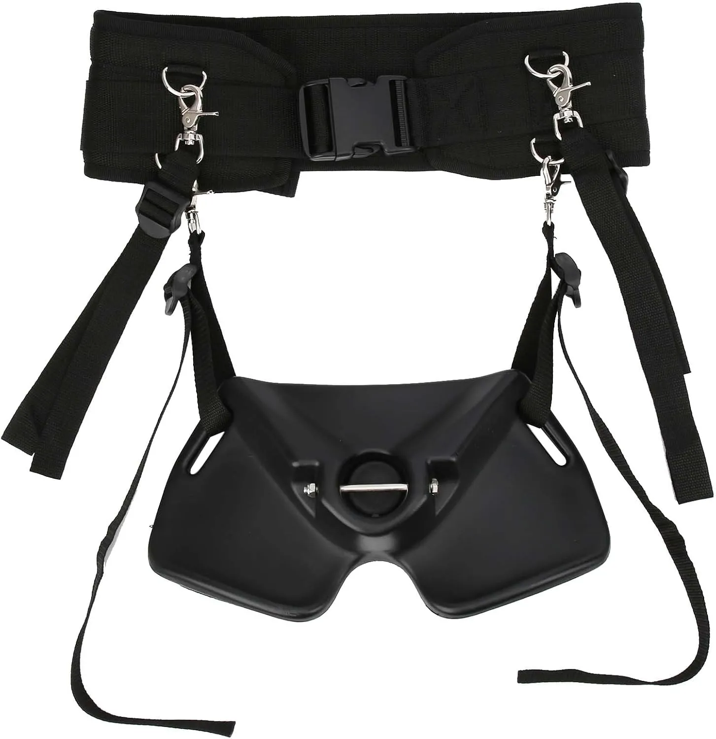 Fishing Belt Shoulder Harness, Adjustable Offshore Stand Up Fish Fighting Rod Holder, Foam Padded Fishing Belt Waist Rod Holder Rod Belt Fishing Fighting Waist Belt Holder Fishing Pole Belt (Black)
